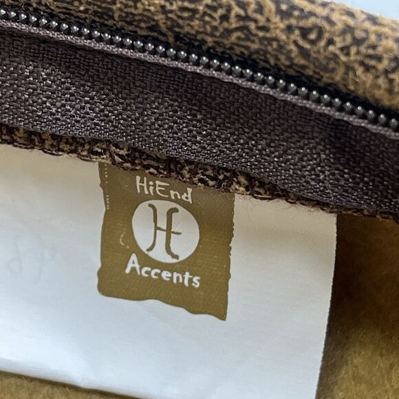 2 HiEnd Accents Lodge King Pillow Shams Rustic Cabin Faux Leather Suede. Button - Picture 9 of 11